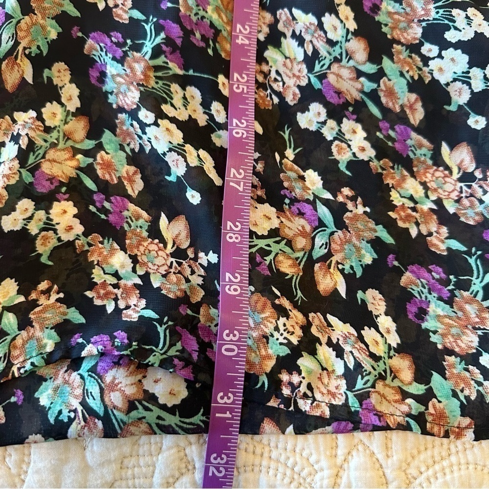 For Love And Lemons floral mini dress tunic halter spaghetti strap adjustable XS - Picture 8 of 11